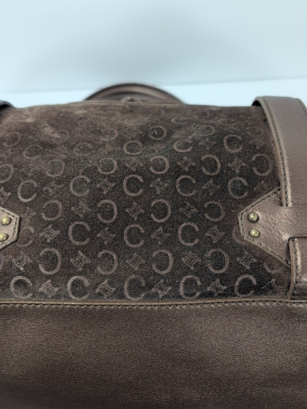Celine Macadam Suede Boogie Satchel Vintage - Picture 9 of 16